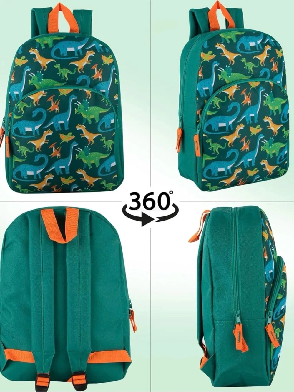 Dinosaur Print Backpack | Kids School Backpack | Teal Backpack Preschool Kinder